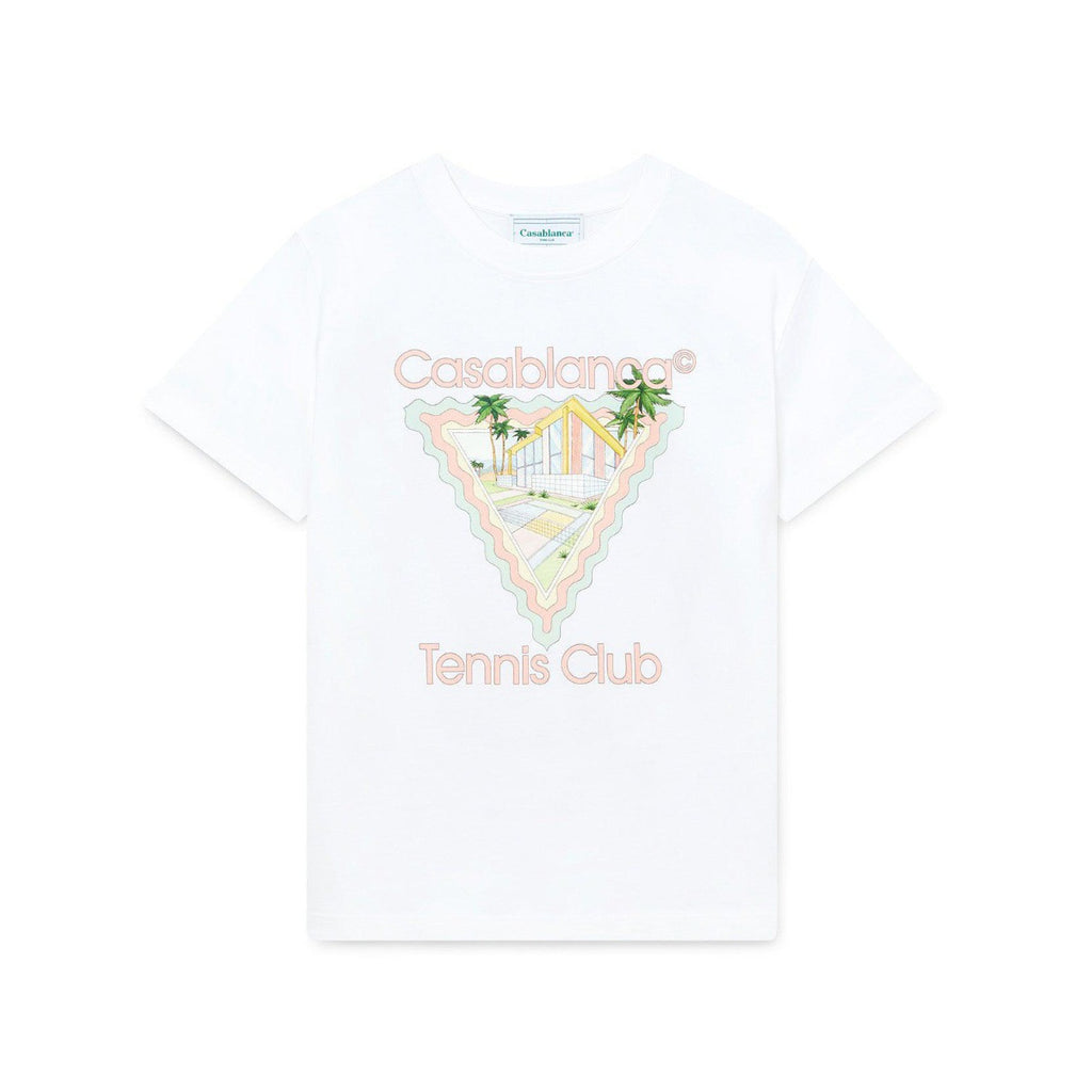 Casablanca washed distressed short-sleeved American high street T-shirts