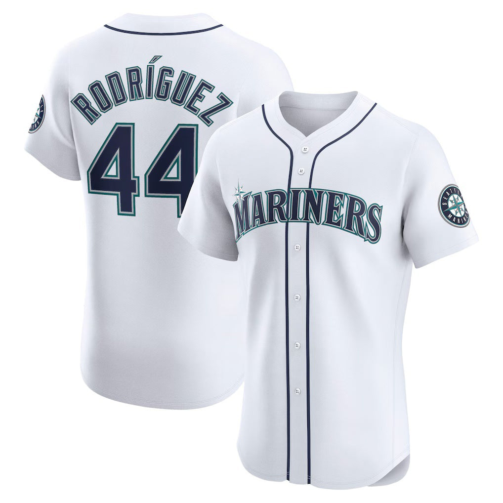 menshop  Seattle Mariners #44 Julio Rodr¨ªguez White  Home Elite Jersey
