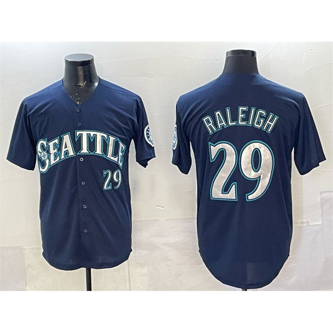 menshop  Seattle Mariners #29 Cal Raleigh Navy  Limited Stitched jersey