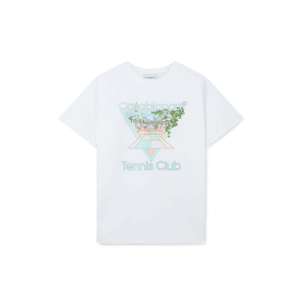 Casablanca washed distressed short-sleeved American high street T-shirts