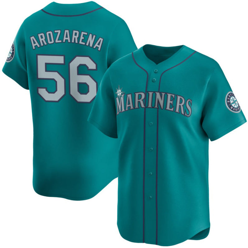 menshop  Seattle Mariners #56 Randy Arozarena Aqua  Alternate Limited Stitched jersey