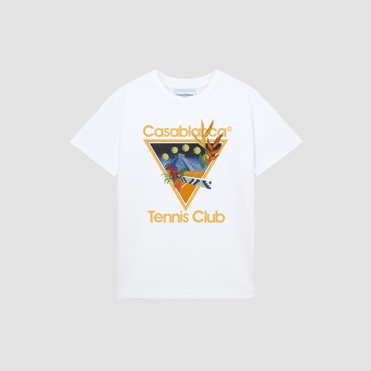 Casablanca washed distressed short-sleeved American high street T-shirts