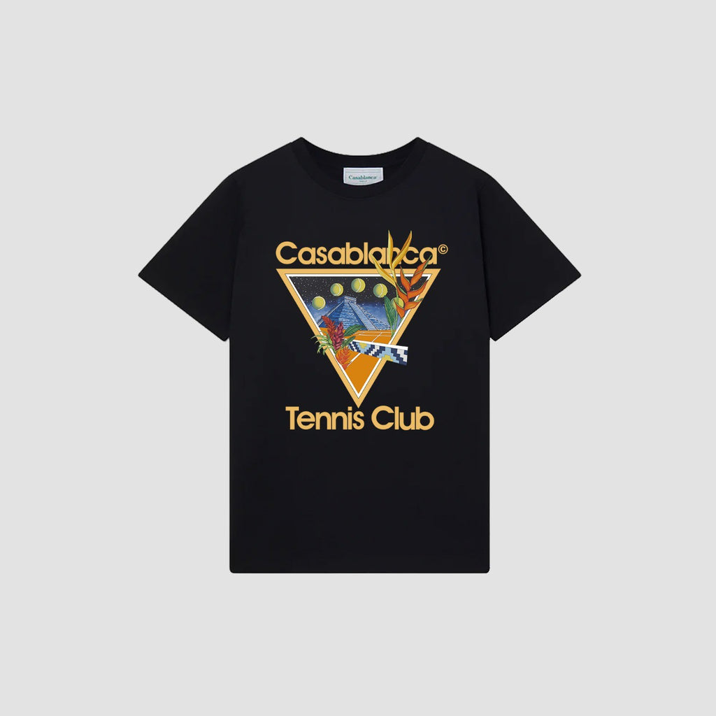 Casablanca washed distressed short-sleeved American high street T-shirts