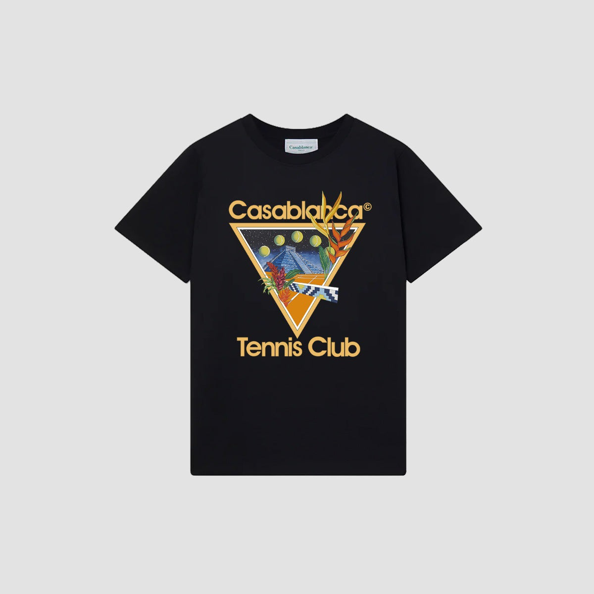 Casablanca washed distressed short-sleeved American high street T-shirts