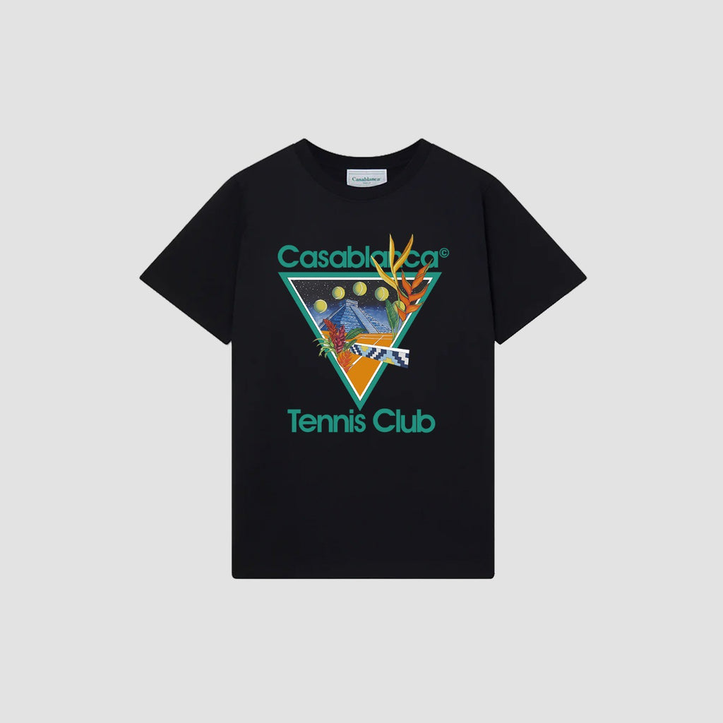 Casablanca washed distressed short-sleeved American high street T-shirts