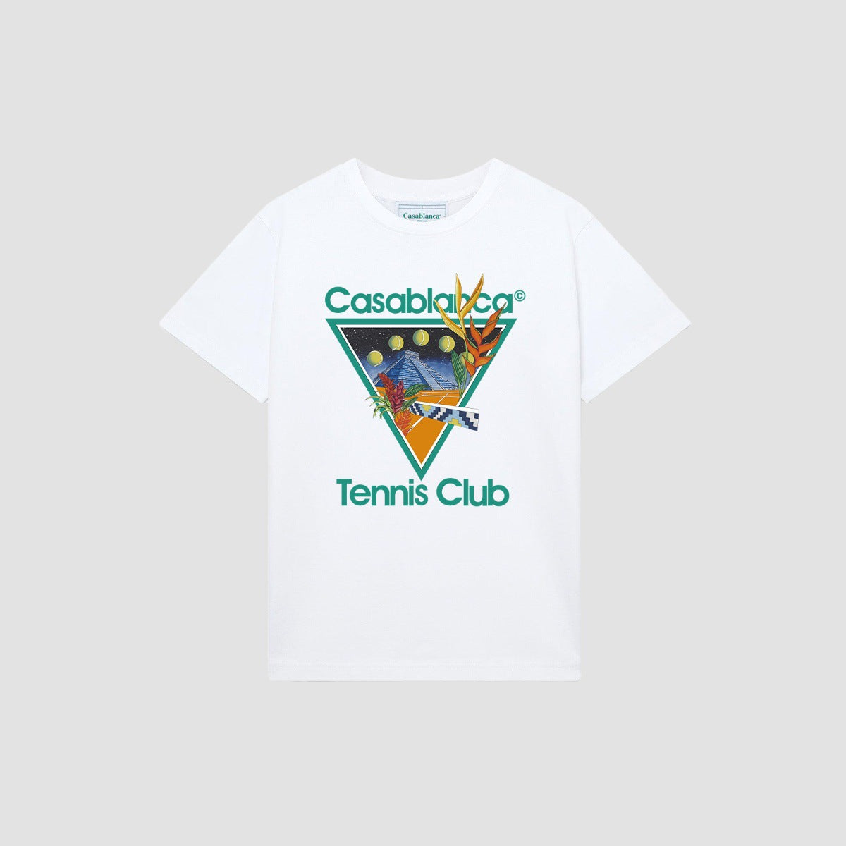 Casablanca washed distressed short-sleeved American high street T-shirts