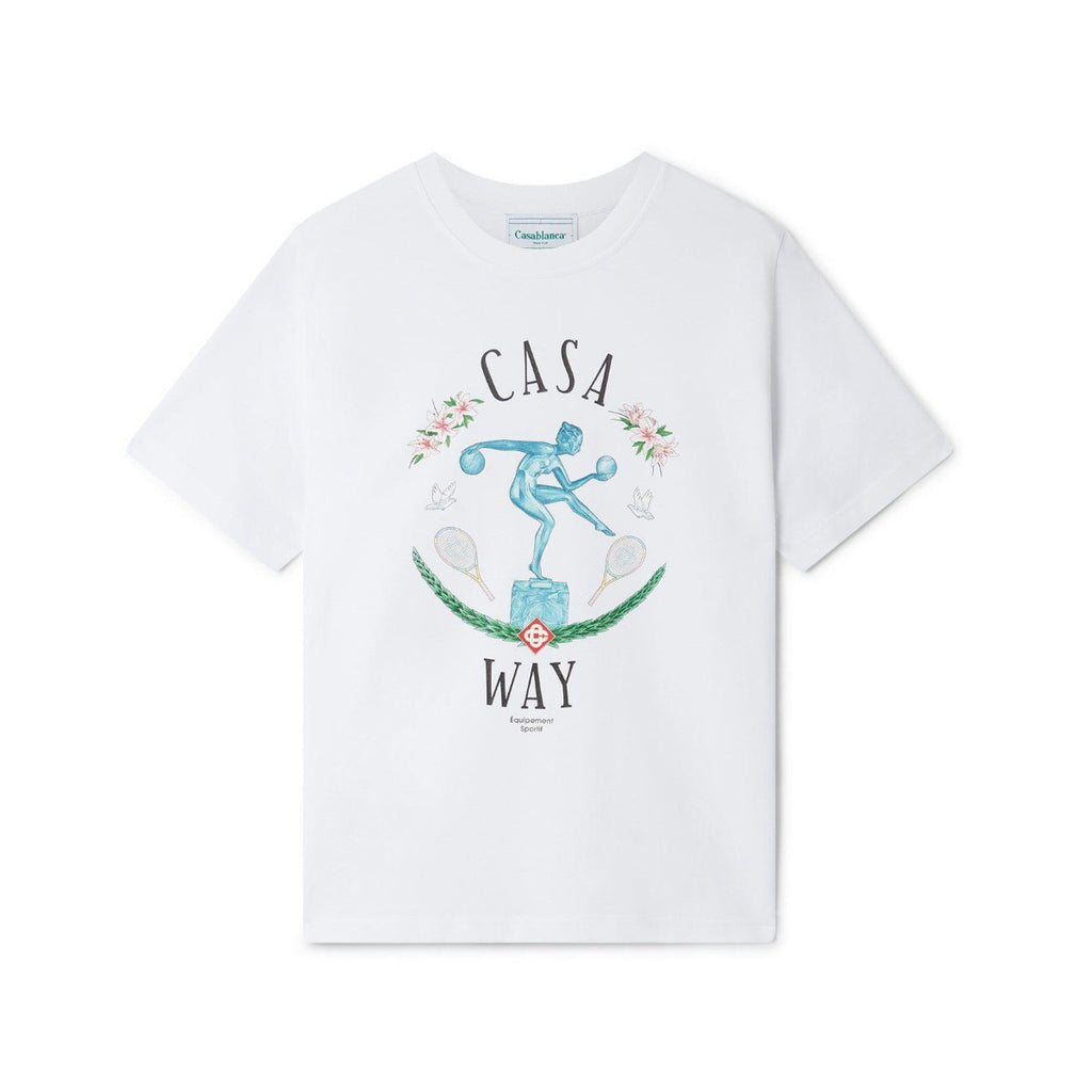 Casablanca washed distressed short-sleeved American high street T-shirts
