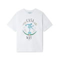 Casablanca washed distressed short-sleeved American high street T-shirts