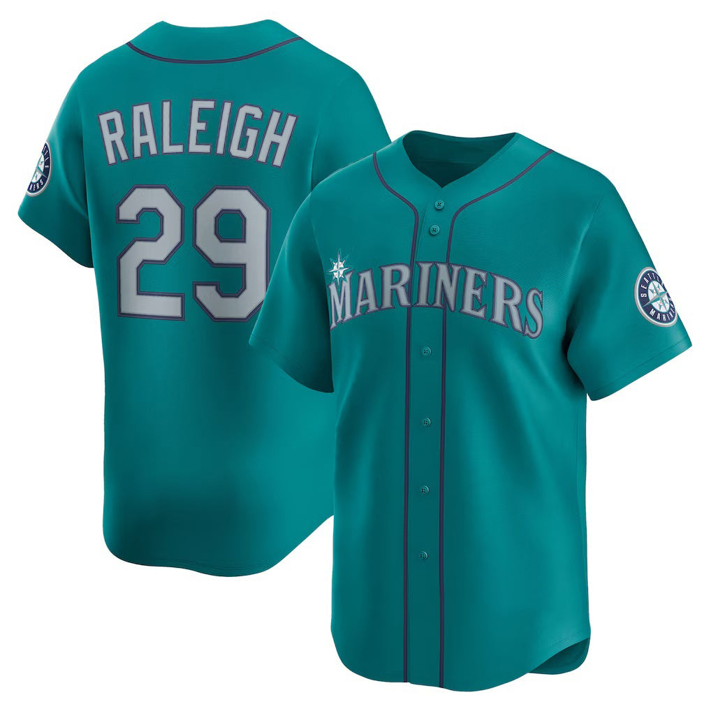 menshop  Seattle Mariners #29 Cal Raleigh Teal  Alternate Limited Jersey