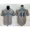 menshop  Seattle Mariners #44 Julio Rodriguez Grey  Stitched Cool Base Jersey