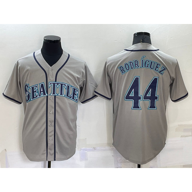 menshop  Seattle Mariners #44 Julio Rodriguez Grey  Stitched Cool Base Jersey
