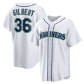 menshop  Seattle Mariners #36 Logan Gilbert White  Home Replica Jersey