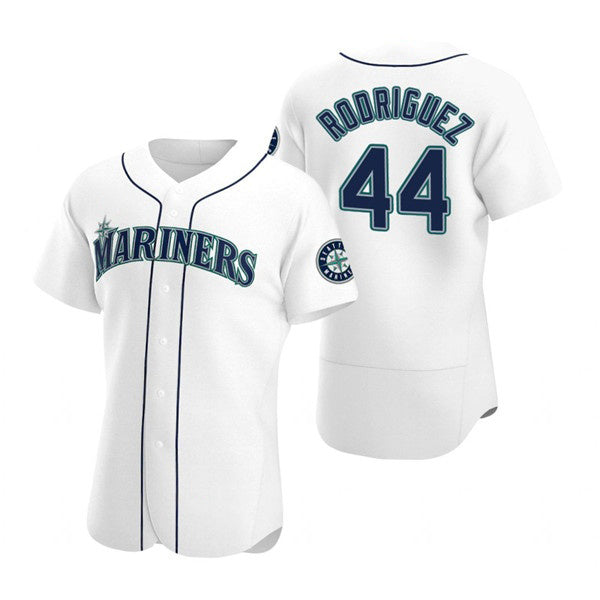 menshop  Seattle Mariners #44 Julio Rodr¨ªguez White  Flex Base Stitched Jersey