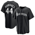 menshop  Seattle Mariners #44 Julio Rodr¨ªguez Black  Lights Out Limited Stitched Jersey